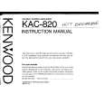 KENWOOD KAC820 Instrukcja Obsługi