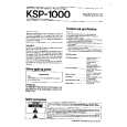 KENWOOD KSP1000 Instrukcja Obsługi