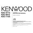 KENWOOD KDCX715 Instrukcja Obsługi
