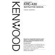 KENWOOD KRC430 Instrukcja Obsługi