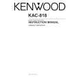 KENWOOD KAC818 Instrukcja Obsługi