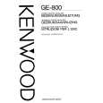 KENWOOD GE-800 Instrukcja Obsługi