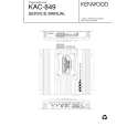 KENWOOD KAC849 Instrukcja Obsługi