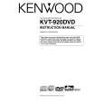 KENWOOD KVT-920DVD Instrukcja Obsługi