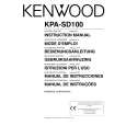 KENWOOD KPA-SD100 Instrukcja Obsługi