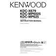 KENWOOD KDCX679 Instrukcja Obsługi
