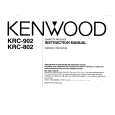 KENWOOD KRC802 Instrukcja Obsługi