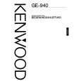 KENWOOD GE-940 Instrukcja Obsługi