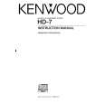 KENWOOD HD-7 Instrukcja Obsługi