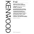 KENWOOD P42 Instrukcja Obsługi