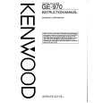 KENWOOD GE-970 Instrukcja Obsługi