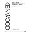 KENWOOD GE4030 Instrukcja Obsługi