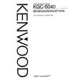 KENWOOD KGC-6040 Instrukcja Obsługi