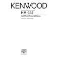 KENWOOD HM332 Instrukcja Obsługi