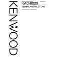 KENWOOD KAC8020 Instrukcja Obsługi